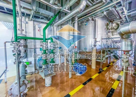 220V / 380V pianta di raffineria dell'olio da tavola ss ed acciaio al carbonio completamente automatico