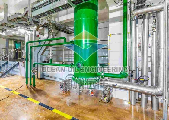 Impianto di frazionamento senza perdite con trattamento superficiale di sabbiatura senza additivi chimici