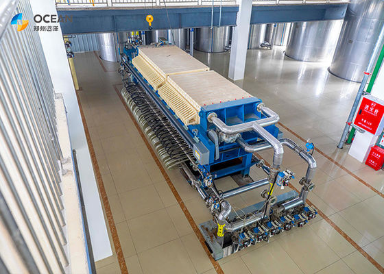 Attrezzatura di frazionamento dell'olio da tavola della macchina della filtropressa della membrana della struttura del piatto