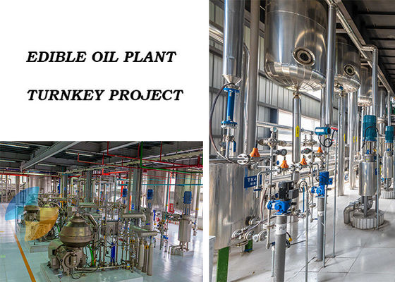 Linea di produzione automatica dell'attrezzatura di elaborazione dell'olio da tavola 1000TPD acciaio al carbonio
